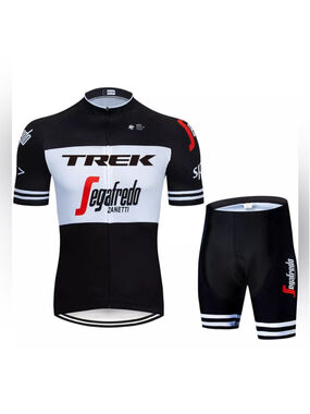 Black and White Men's Cycling Jersey and Padded Shorts set NWT Size 3XL